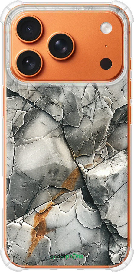 Силикон с усиленными углами чехол Серый мрамор для Apple iPhone 17 PRO MAX - 6041sp-4029 изображение 