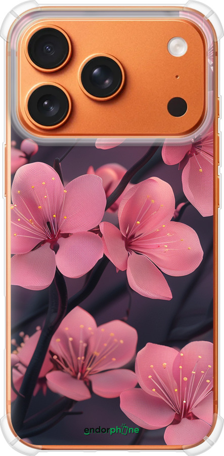 Силикон с усиленными углами чехол Пурпурная сакура для Apple iPhone 17 PRO MAX - 6075sp-4029 изображение 
