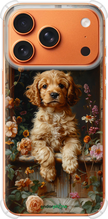 Силикон с усиленными углами чехол Щенок cocker spaniel для Apple iPhone 17 PRO MAX - 6136sp-4029 изображение 