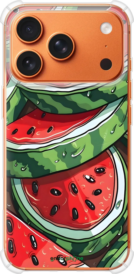 Силикон с усиленными углами чехол Арбуз для Apple iPhone 17 PRO MAX - 6315sp-4029 изображение 