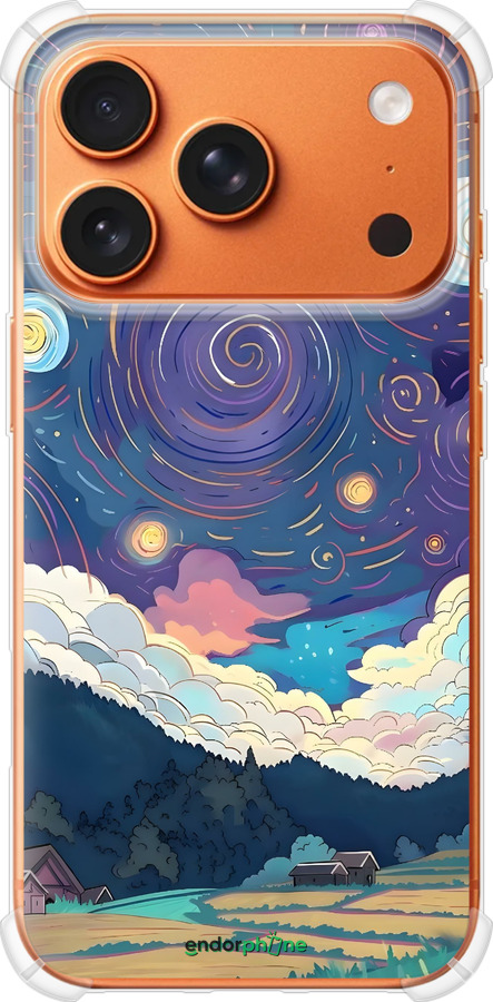 Силикон с усиленными углами чехол Креативный арт для Apple iPhone 17 PRO MAX - 6322sp-4029 изображение 