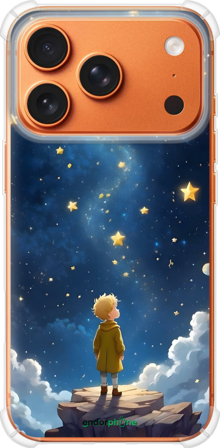 Силикон с усиленными углами чехол Маленький принц для Apple iPhone 17 PRO MAX - 6326sp-4029 изображение 