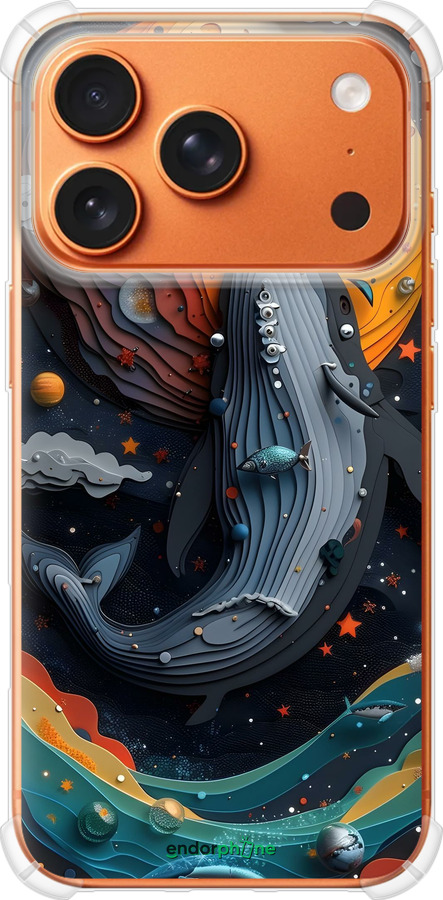 Силикон с усиленными углами чехол Кит в космосе для Apple iPhone 17 PRO MAX - 6328sp-4029 изображение 