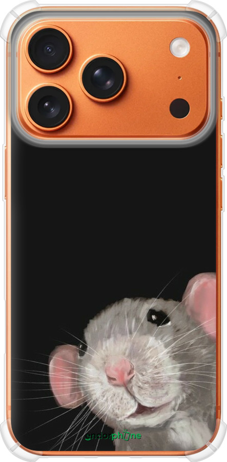 Силикон с усиленными углами чехол The Peeking Rat для Apple iPhone 17 PRO MAX - 6442sp-4029 изображение 