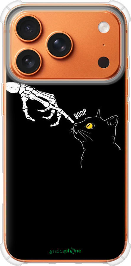 Силикон с усиленными углами чехол Кошка для Apple iPhone 17 PRO MAX - 6505sp-4029 изображение 