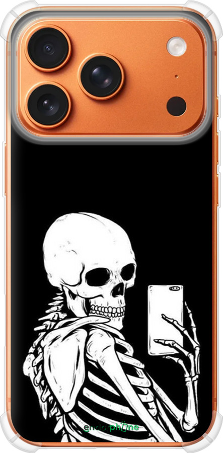Силикон с усиленными углами чехол Скелет делает Selfie для Apple iPhone 17 PRO MAX - 6535sp-4029 изображение 