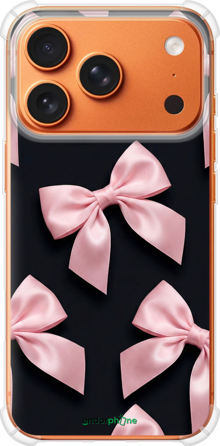 Силикон с усиленными углами чехол Coquette Ribbons Dark Coquette для Apple iPhone 17 PRO MAX - 6767sp-4029 изображение 