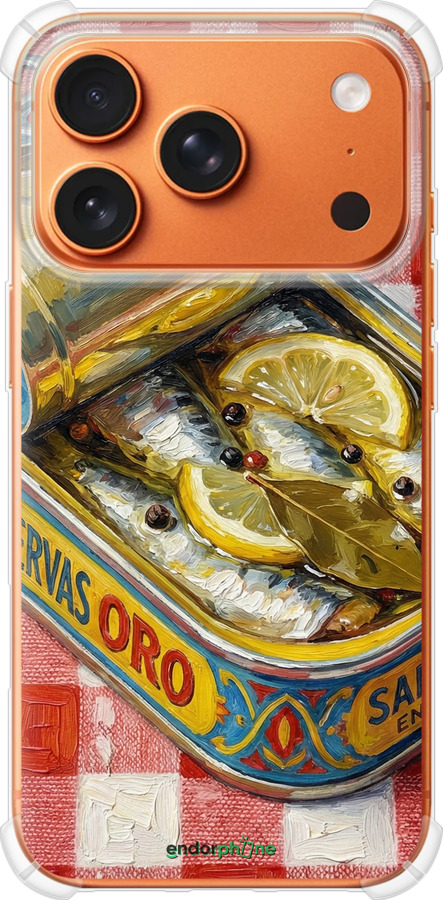 Силикон с усиленными углами чехол Vintage Sardine Tin Phone для Apple iPhone 17 PRO MAX - 6772sp-4029 изображение 