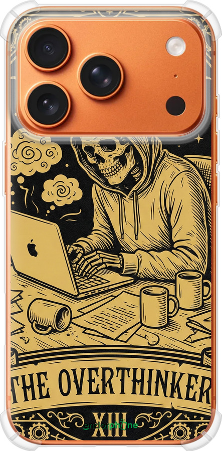Силикон с усиленными углами чехол The Overthinker для Apple iPhone 17 PRO MAX - 6774sp-4029 изображение 