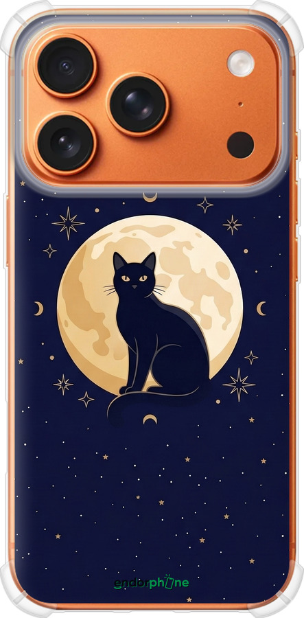 Силикон с усиленными углами чехол Cute Cat Celestial/Witchy для Apple iPhone 17 PRO MAX - 6787sp-4029 изображение 