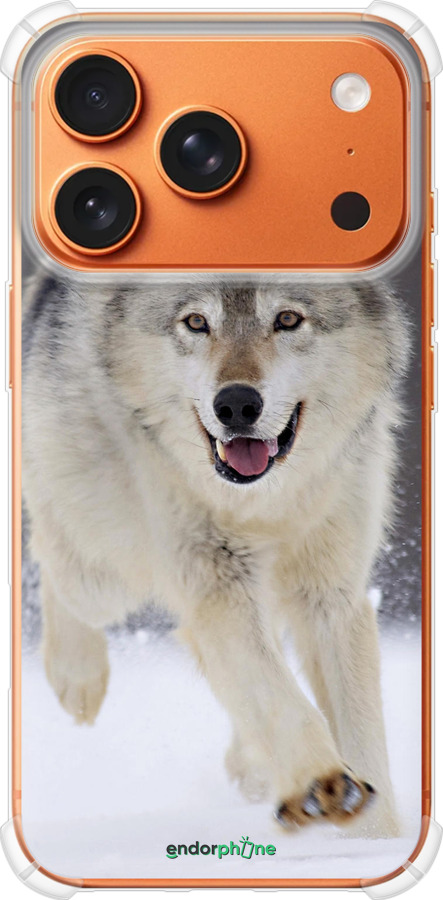 Силикон с усиленными углами чехол Бегущий волк для Apple iPhone 17 PRO MAX - 826sp-4029 изображение 