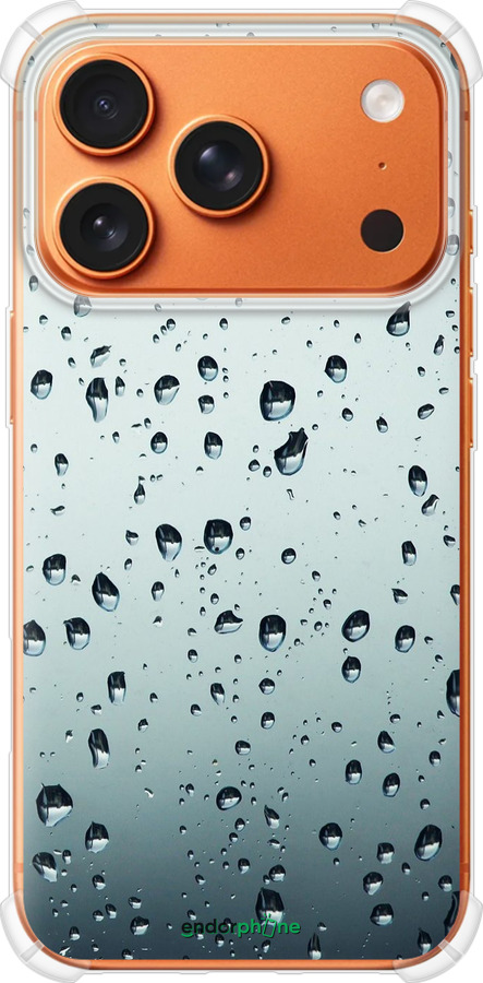 Силикон с усиленными углами чехол Стекло в каплях для Apple iPhone 17 PRO MAX - 848sp-4029 изображение 