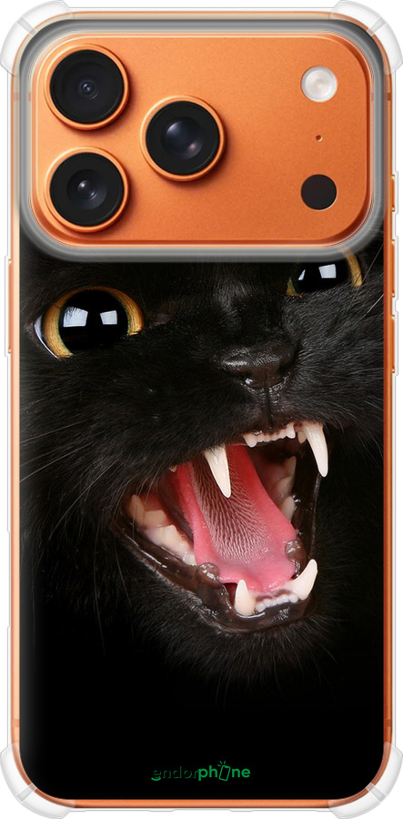 Силикон с усиленными углами чехол Чёрная кошка для Apple iPhone 17 PRO MAX - 932sp-4029 изображение 