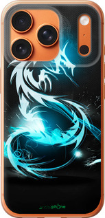 Силиконовый чехол 'Бело-голубой огненный дракон' для iPhone 17 PRO MAX изображение 1