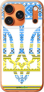 Силиконовый чехол Герб - вышиванка желто-голубая для Apple iPhone 17 PRO MAX - 1197u-4029 изображение 