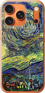 Силиконовый чехол Винсент Ван Гог. Звёздная ночь для Apple iPhone 17 PRO MAX - 163u-4029 изображение 