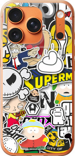 Силиконовый чехол Popular logos для Apple iPhone 17 PRO MAX - 4023u-4029 изображение 