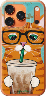 Силиконовый чехол Зеленоглазый кот в очках для Apple iPhone 17 PRO MAX - 4054u-4029 изображение 