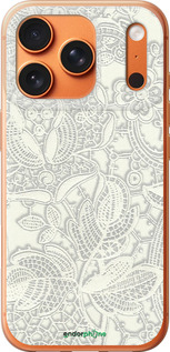 Силиконовый чехол 'Белое кружево' для iPhone 17 PRO MAX изображение 4