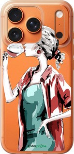 Силиконовый чехол Девушка с бокалом для Apple iPhone 17 PRO MAX - 4662u-4029 изображение 