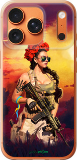 Силиконовый чехол Украинка с оружием для Apple iPhone 17 PRO MAX - 5316u-4029 изображение 