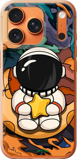 Силиконовый чехол Астронавт и звезда для Apple iPhone 17 PRO MAX - 5326u-4029 изображение 