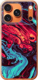 Силиконовый чехол Синяя красная абстакция для Apple iPhone 17 PRO MAX - 5339u-4029 изображение 