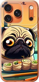 Силиконовый чехол Мопс и суши для Apple iPhone 17 PRO MAX - 5588u-4029 изображение 