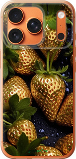 Силиконовый чехол Золотая клубника для Apple iPhone 17 PRO MAX - 5637u-4029 изображение 