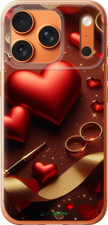 Силиконовый чехол Сердечки v3 для Apple iPhone 17 PRO MAX - 5833u-4029 изображение 