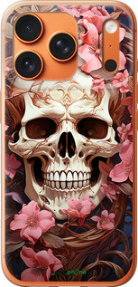 Силиконовый чехол Череп в розовых цветах для Apple iPhone 17 PRO MAX - 5965u-4029 изображение 