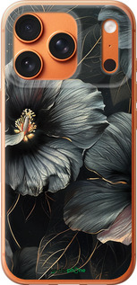 Силиконовый чехол Черные цветы для Apple iPhone 17 PRO MAX - 6031u-4029 изображение 