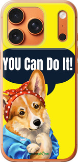 Силиконовый чехол чехол с корги You Can Do It для Apple iPhone 17 PRO MAX - 6184u-4029 изображение 