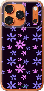 Силиконовый чехол с  цветами для Apple iPhone 17 PRO MAX - 6258u-4029 изображение 