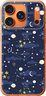 Силиконовый чехол Астрономический узор. Милый дизайн мультяшной вселенной для Apple iPhone 17 PRO MAX - 6446u-4029 изображение 