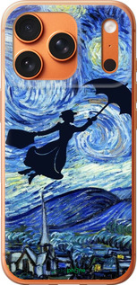 Силиконовый чехол С изображением Мэри Поппинс «Звездная ночь» для Apple iPhone 17 PRO MAX - 6487u-4029 изображение 