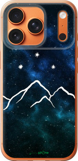 Силиконовый чехол Горы и звезды нарисованы на фоне галактики для Apple iPhone 17 PRO MAX - 6490u-4029 изображение 