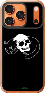 Силиконовый чехол С изображением кота и черепа для Apple iPhone 17 PRO MAX - 6491u-4029 изображение 
