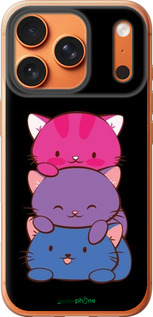 Силиконовый чехол Милые кошки для Apple iPhone 17 PRO MAX - 6518u-4029 изображение 