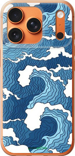 Силиконовый чехол Абстрактный рисунок морских волн для Apple iPhone 17 PRO MAX - 6538u-4029 изображение 