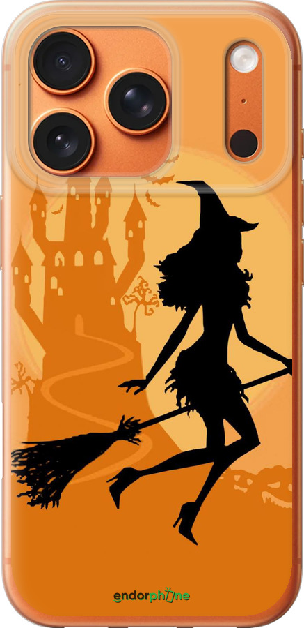 Силиконовый чехол Ведьма на метле для Apple iPhone 17 PRO MAX - 1184u-4029 изображение 