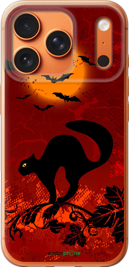 Силиконовый чехол Чёрная кошка под луной для Apple iPhone 17 PRO MAX - 1190u-4029 изображение 