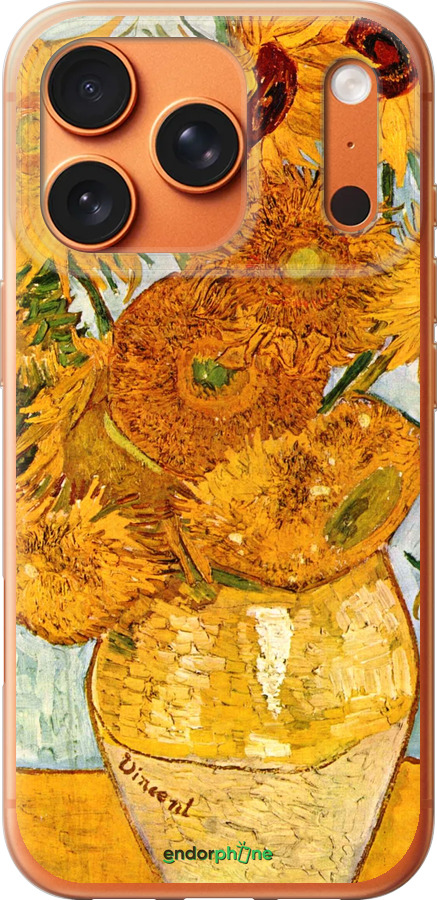 Силиконовый чехол Винсент Ван Гог. Подсолнухи для Apple iPhone 17 PRO MAX - 162u-4029 изображение 