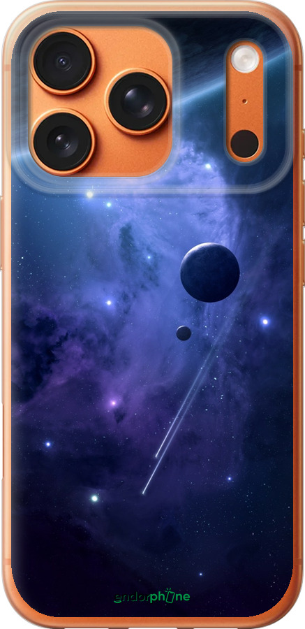 Силиконовый чехол Планеты в синем космосе для Apple iPhone 17 PRO MAX - 171u-4029 изображение 