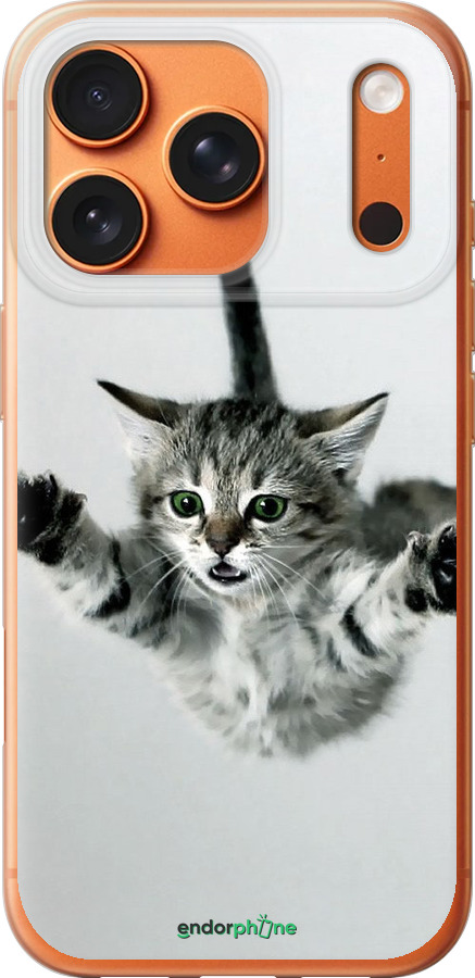 Силиконовый чехол Летящий котёнок для Apple iPhone 17 PRO MAX - 2322u-4029 изображение 