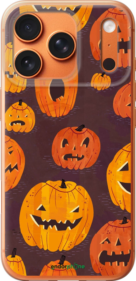 Силиконовый чехол Тыквы на Хеллоуин для Apple iPhone 17 PRO MAX - 233u-4029 изображение 