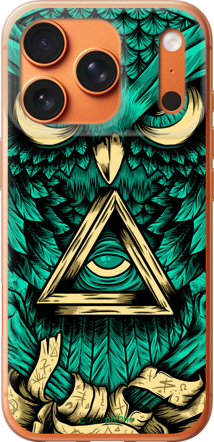 Силиконовый чехол Сова Арт-тату для Apple iPhone 17 PRO MAX - 3971u-4029 изображение 