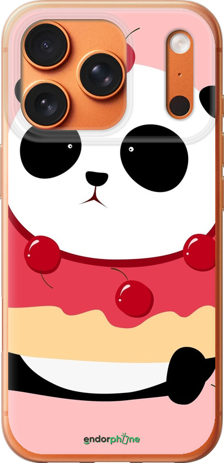 Силиконовый чехол Панда с пончиком для Apple iPhone 17 PRO MAX - 3991u-4029 изображение 