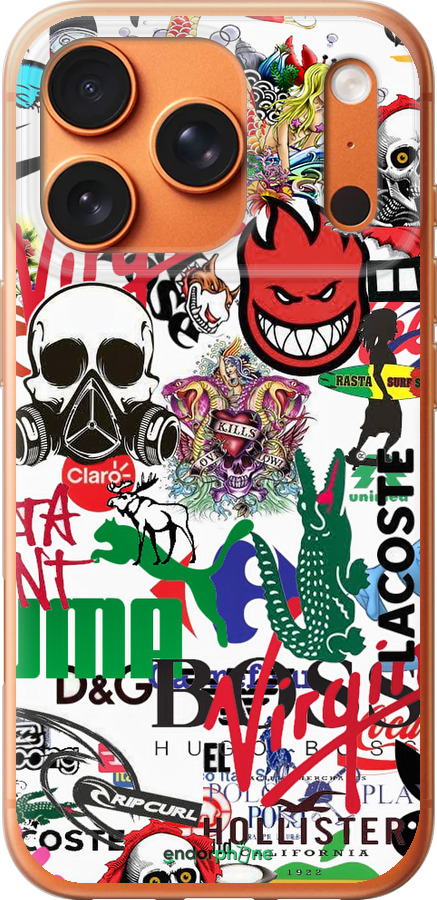 Силиконовый чехол Many different logos для Apple iPhone 17 PRO MAX - 4022u-4029 изображение 