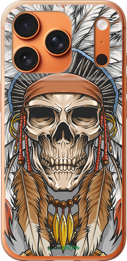 Силиконовый чехол Череп индейца для Apple iPhone 17 PRO MAX - 4032u-4029 изображение 
